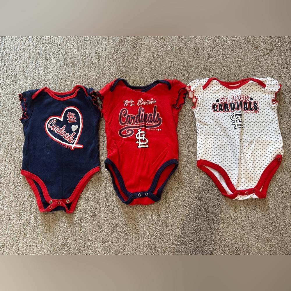 St. Louis Cardinals Onesies 6-9 Months